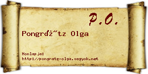Pongrátz Olga névjegykártya